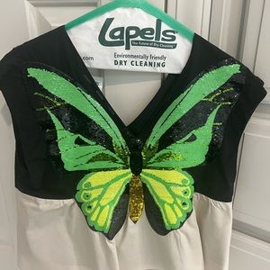 QUEEN OF SPARKLES BUTTERFLY BLOUSE